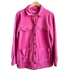BLANK NYC Hot Barbie pink Sherpa Shacket